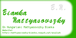 bianka mattyasovszky business card